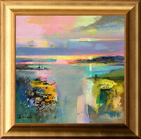 Budai László: Tengerszem - keretezve: 50x50 cm - alkotás mérete: 40x40cm - 24/902B