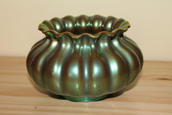 Szép Zsolnay eozinmázas paradicsomváza