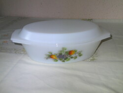 Francia tejüveg jénai tál fedővel ( 1.5 Literes )