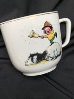 Ritka Hollóházi lovacskás mese bögre