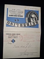 1929, reklámnyomtatvány reklámos készpénzes lerovással, ritka