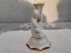 Antik Czechoslovakia art-deco gyertyatartó ritka darab