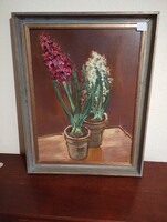 Tenk László Két Jácint című festménye.