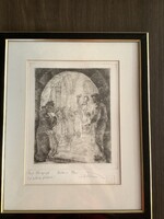 Thyl Ulenspiegel A falánk plébános rézkarc