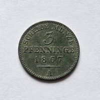 Porosz 3 Pfenning 1867 A.
