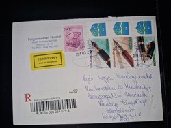 2011, BAKONYCSERNYE, megszemélyesített bélyegek összefüggásben, köznapi ajánlott levélen, ritka