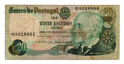 Portugália 20 Escudo Bankjegy 1978 P176b