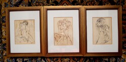 Német művész grafikái   3 db.