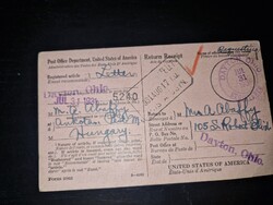 1931, RÁKOS ANNATELEP postaügynökség bélyegzés amerikába küldott tértivevényen,ritkaság!