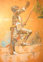 CSODÁS GARANTÁLTAN EREDETI VAJDA ZSIGMOND /1860-1931/ KÉP: PÁNCÉLOS VITÉZ