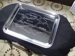 Trianon-emléktálca Nagy-Magyarország mintás rozsdamentes dísztálca