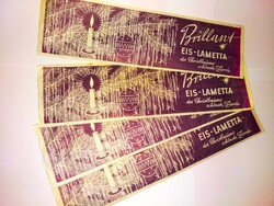 1940'S Antik német Brillant Eis-Lametta-HASZNÁLATLAN-karácsonyi dísz sújtás eredeti csomagok DARABRA