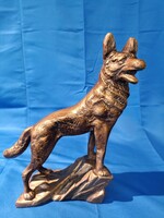 Német juhászkutya szobor /Aluminiumötvözet/