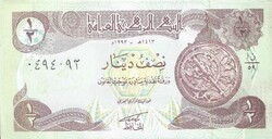 0,5 1/2 fél dinár 1993 Irak Iraq UNC