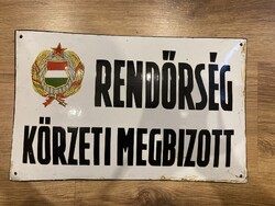 Rendőrség Körzeti Megbízott zománctábla