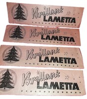 1950'S német ezüst Brillant Eis-Lametta-HASZNÁLATLAN-karácsonyi dísz FÉMGIRLAND  csomagok DARABRA