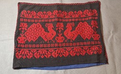 Kakasos néprajzi  vászon párnahuzat díszpárna