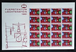 LI414k / Liechtenstein 1961 Menekült év bélyeg teljes ívben postatiszta