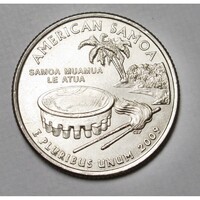 USA,quarter dollar 2009 P- American Samoa aUNC+ réz