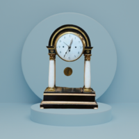 Biedermeier íves oszlopos óra