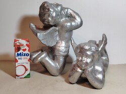 Huge papier-mâché putto angel pair negotiable