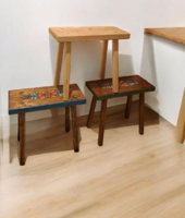 Népi lóca, pad ,szék ,sámli fejőszék ülőke