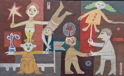 Dávid Lehel: "Akrobaták" című festménye