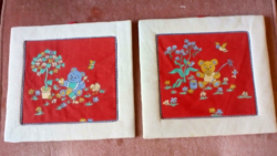 Textil képek "Mackók" 2 db