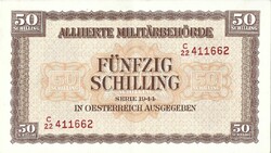 50 schilling 1944 Ausztria Militarbehörde katonai 1. aUNC