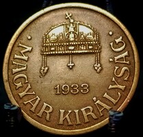 Nagyon szép !! Magyarország 1 fillér, 1933 03C1