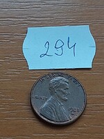 USA 1 CENT 1981 / D,  Abraham Lincoln,  Réz-cink  294.