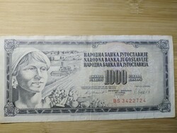 Jugoszlávia, 1.000,  ezer Dinár 1981