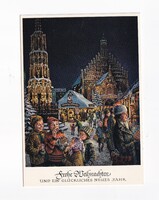 KA:331 Régi Karácsonyi üdvözlő képeslap POSTATISZTA!