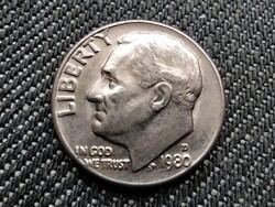 USA Roosevelt 1 dime 1980 D