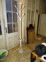 ANTIK SZECESSZIÓS DEKORATÍV VAS ÁLLÓFOGAS ESERNYŐTARTÓS CSÖPÖGTETŐVEL !!!!