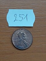 USA 1 CENT 1999 Abraham Lincoln,  Rézzel bevont cink  251.