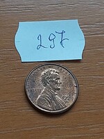 USA 1 CENT 1991 / D,  Abraham Lincoln,  Réz-cink  297.