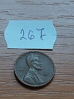 USA 1 CENT 1962  Abraham Lincoln,  Réz-cink  267.