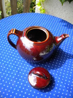 Nagy méretű teás kancsó kiöntő Zsolnay gyár Gorka Géza terve