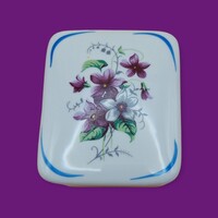 Hollóházi porcelán ékszertartó doboz