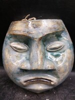 Maya maszk kerámiából. falra akaszthazó, 13 x 13 cm-es. 4186b