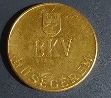 BKV Hűségérem arany fokozat kétoldalas érme , 36 mm eredeti dobozában / jelzés van rajta