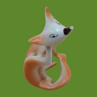 Hollóházi porcelán róka figura