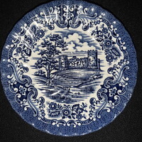 Vintage angol vaskő tányér kastély ábrázolással 1960-as évek - British Anchor Ironstone