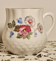 Zsolnay virágos hasas bögre