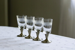 4 db alpakka talpú stampedlis pohár (ár/4 db)