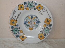 Habán nagyobb méretű falitányér ( 31.5 cm )