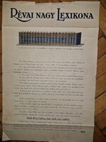 1927, a Révai Nagy Lexikona megrendelőíve, hatalmas, kitöltetlen, ritka