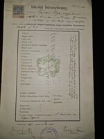 1923, Debreceni piarista gimnázium bizonyítványa