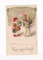 KA:369 Antik Karácsonyi Pauline Ebner képeslap Postatiszta!